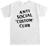Customize Your Own Anti Social Club Text Men's T Shirt