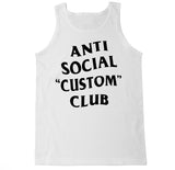 Customize Your Own Anti Social Club Text Men's Tank Top
