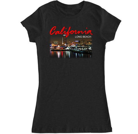 Women's California Long Beach City T Shirt