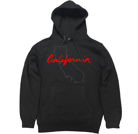 Men's California State Outline Pullover Hooded Sweater