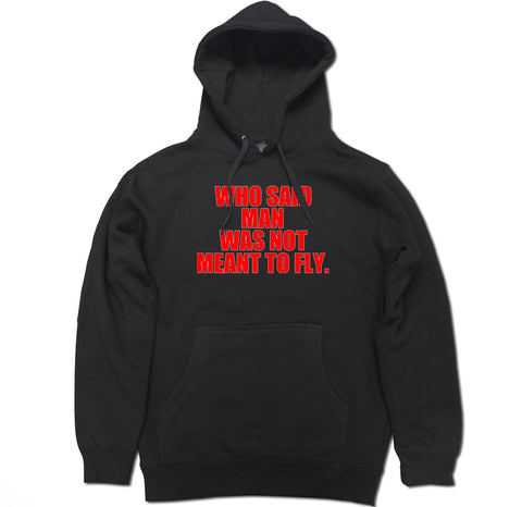 Men's Man Was Not Meant to Fly Pullover Hooded Sweater