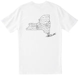 Men's NY NEW YORK MAP 2-SIDED T Shirt