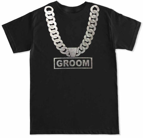 Men's Bachelor Party Groom Silver Chain T Shirt