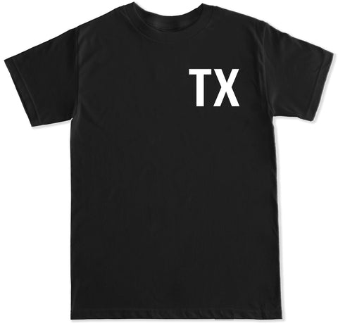 Men's TX TEXAS MAP 2-SIDED T Shirt