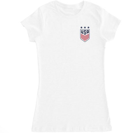 Ladies FIFA World Cup USA Badge Left Chest T Shirt