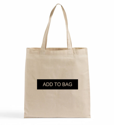 Add To Bag Cotton Canvas Tote Bag