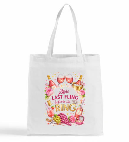 Bride and Team Bride Wine Theme Bachelorette Cotton Canvas Tote Bag