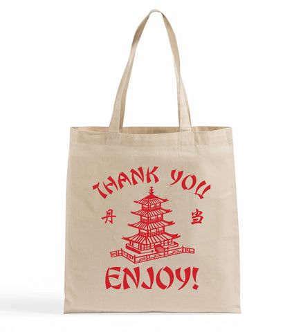 Chinese Takeout Cotton Canvas Tote Bag