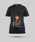 Set Above Christ is King Red Cross T Shirt