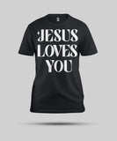 Set Above Jesus Loves You Starry T Shirt