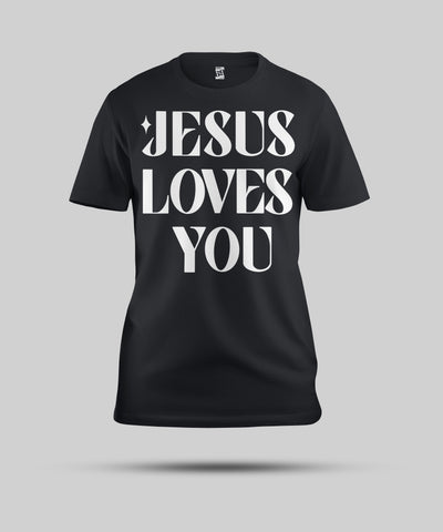 Set Above Jesus Loves You Starry T Shirt