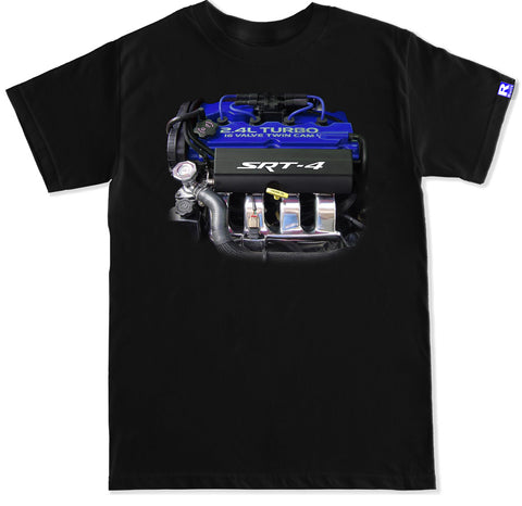 Men's SRT 4 Engine Blue T Shirt