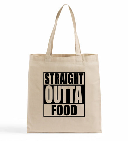 Straight Outta Food Cotton Canvas Tote Bag