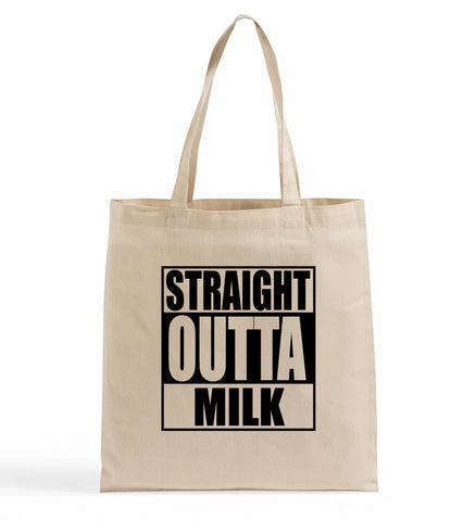 Straight Outta Milk Cotton Canvas Tote Bag