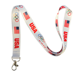 USA Flag Rings Lanyard