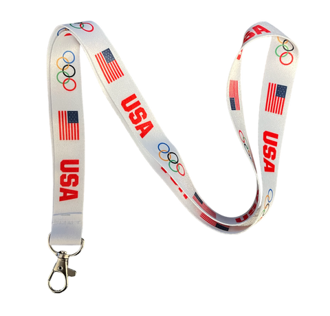 USA Flag Rings Lanyard