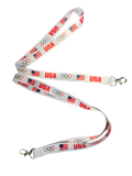 USA Flag Rings Lanyard