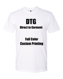 Customize Unisex Next Level 3600 T Shirt DTG (Direct to Garment) Printing