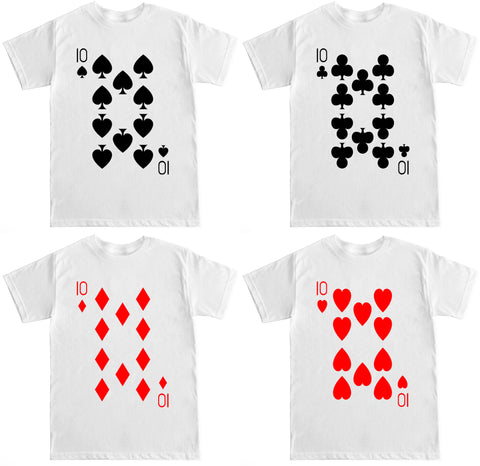 Men's Ten of Hearts Diamonds Clubs Spades T Shirt
