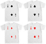 Men's Two of Hearts Diamonds Clubs Spades T Shirt