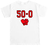Men's 50-0 Undefeated Boxing T Shirt
