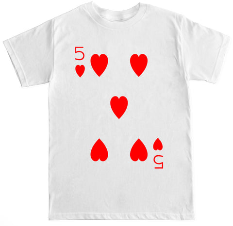 Men's Five of Hearts Diamonds Clubs Spades T Shirt