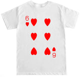 Men's Six of Hearts Diamonds Clubs Spades T Shirt