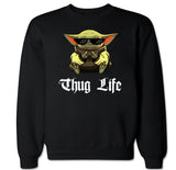 Men's Baby Yoda Finger Thug Crewneck Sweater