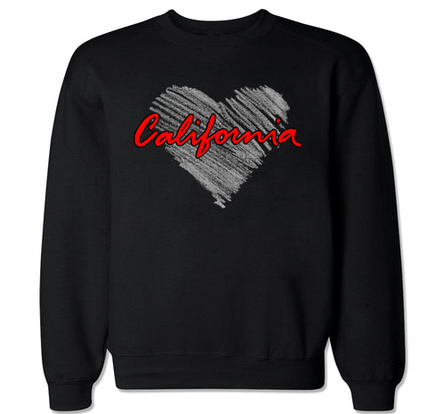 Men's California Heart Crewneck Sweater