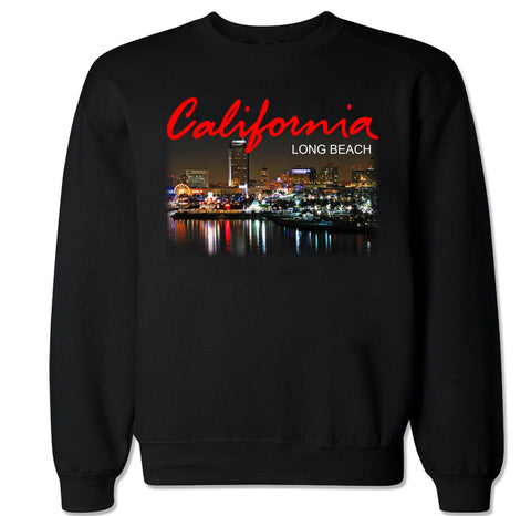 Men's California Long Beach City Crewneck Sweater