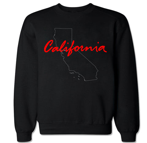 Men's California State Outline Crewneck Sweater