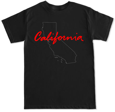 Men's California State Outline T Shirt