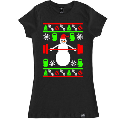 Women's SNOWMAN UGLY CHRISTMAS T Shirt
