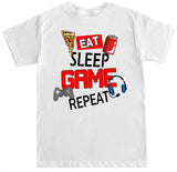 Men's Eat Sleep Game Repeat T Shirt