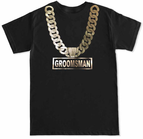 Men's Bachelor Party Groomsman Gold Chain T Shirt