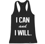 Women's I CAN AND I WILL Racerback Tank Top