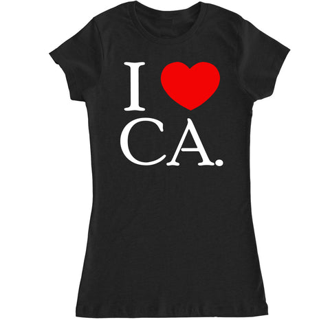 Women's I Love CA T Shirt
