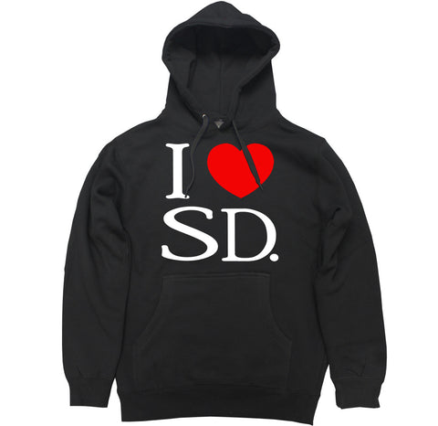 Men's I Love SD Pullover Hooded Sweater