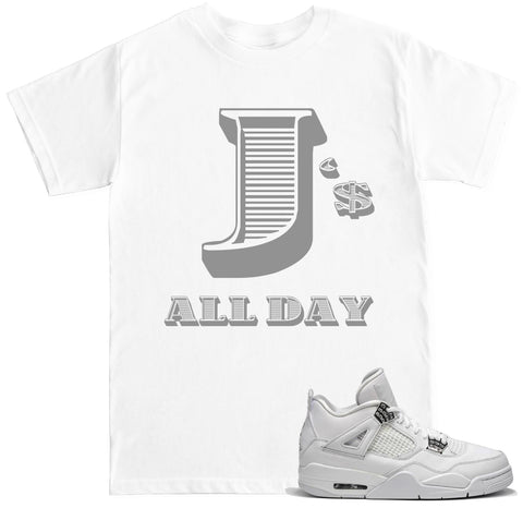 Men's J's All Day Money Font T Shirt
