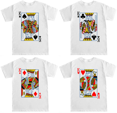 Men's King of Hearts Diamonds Clubs Spades T Shirt