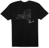 Men's NY NEW YORK MAP 2-SIDED T Shirt