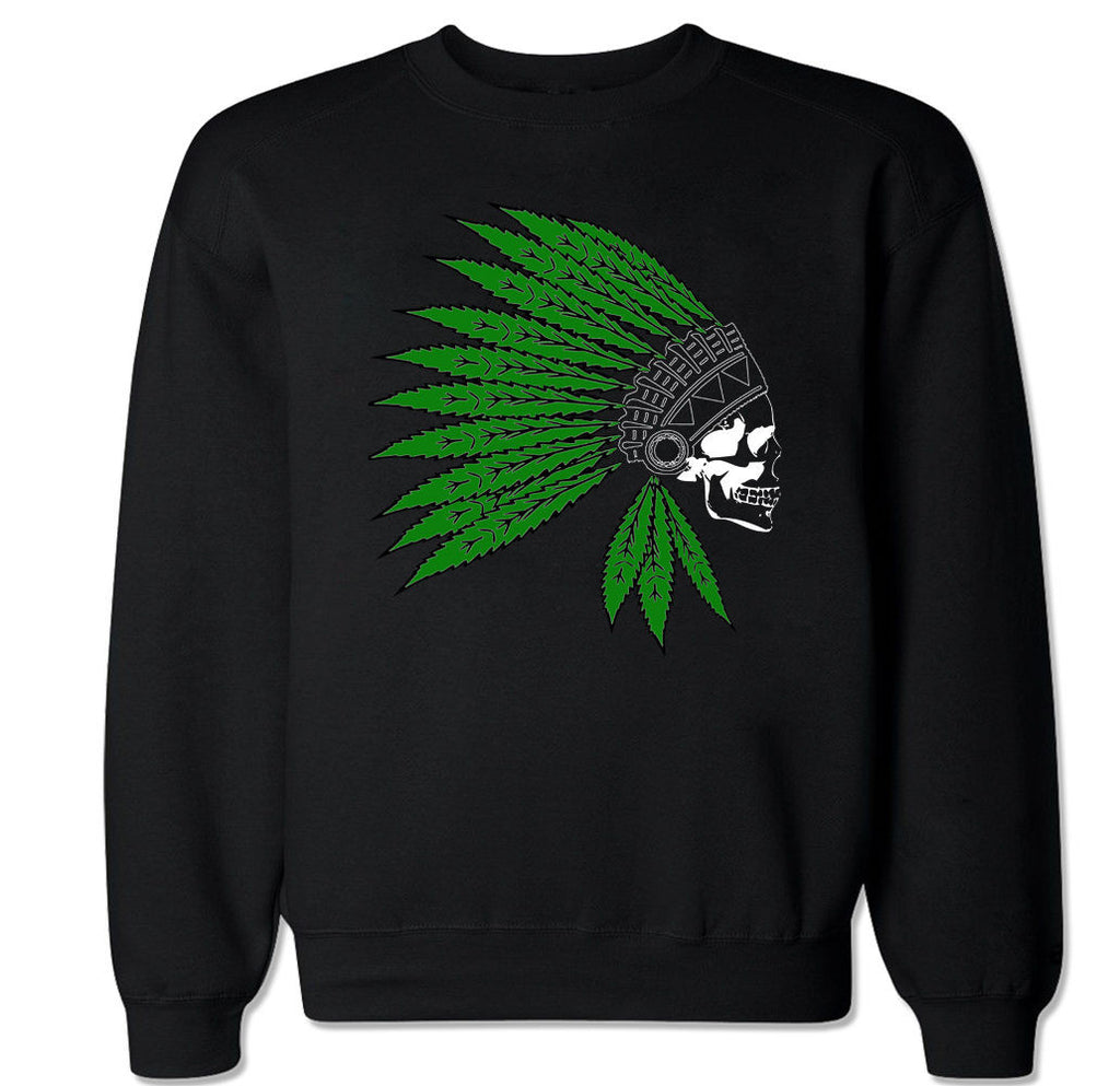pothead sweatshirt Men's POT HEAD Crewneck Sweatshirt Small / Black