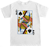 Men's Queen of Hearts Diamonds Clubs Spades T Shirt