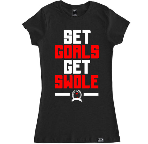 Women's SET GOALS GET SWOLE T Shirt