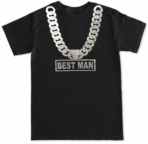 Men's Bachelor Party Best Man Silver Chain T Shirt