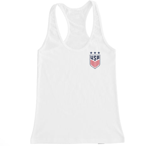 Ladies FIFA World Cup USA Badge Left Chest Racerback Tank Top