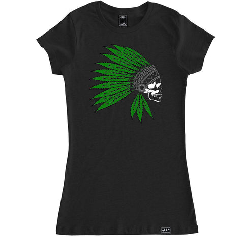 pothead apparel Ladies's POT HEAD Fitted T Shirt XL / Black