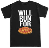 Men's WILL RUN FOR PIZZA T Shirt