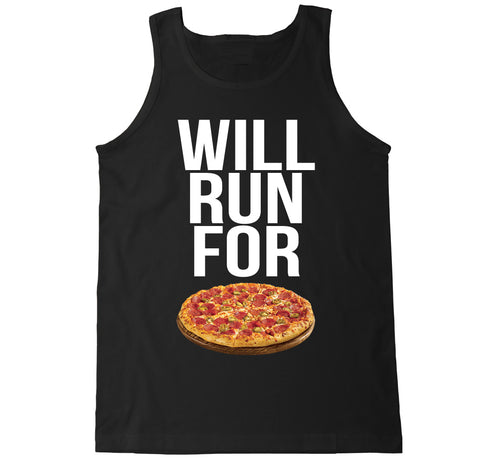 Men's WILL RUN FOR PIZZA Tank Top